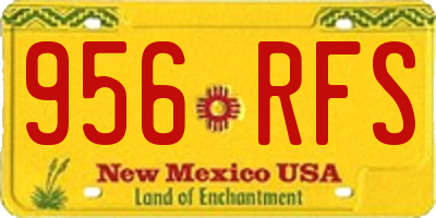 NM license plate 956RFS