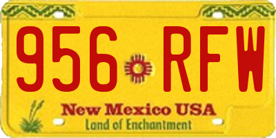 NM license plate 956RFW