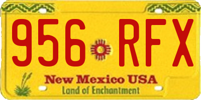 NM license plate 956RFX