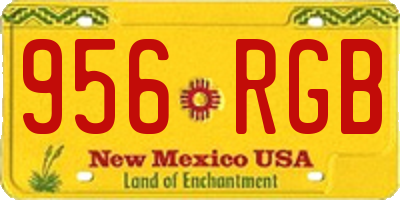 NM license plate 956RGB