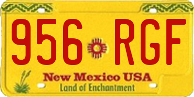 NM license plate 956RGF
