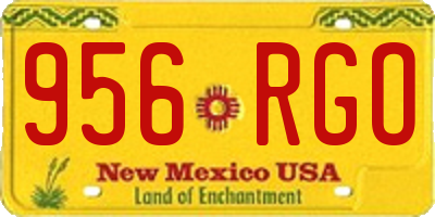 NM license plate 956RGO