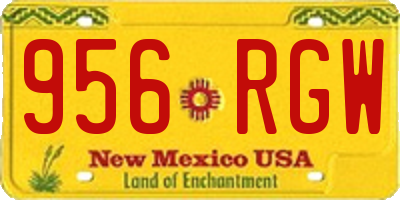 NM license plate 956RGW