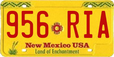 NM license plate 956RIA