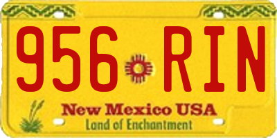 NM license plate 956RIN