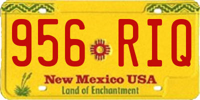 NM license plate 956RIQ