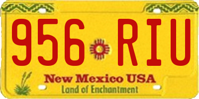 NM license plate 956RIU