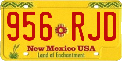 NM license plate 956RJD