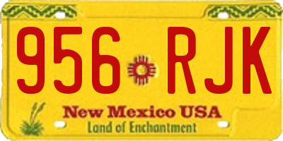 NM license plate 956RJK
