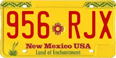 NM license plate 956RJX