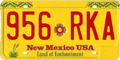 NM license plate 956RKA