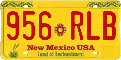 NM license plate 956RLB