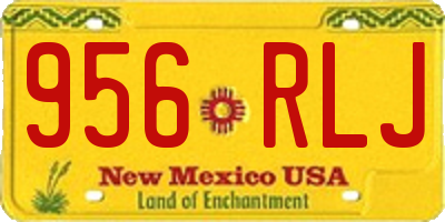 NM license plate 956RLJ