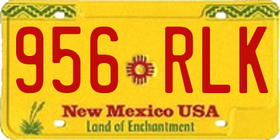 NM license plate 956RLK