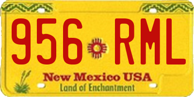 NM license plate 956RML