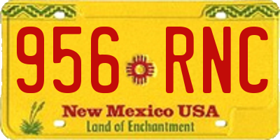 NM license plate 956RNC