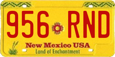 NM license plate 956RND
