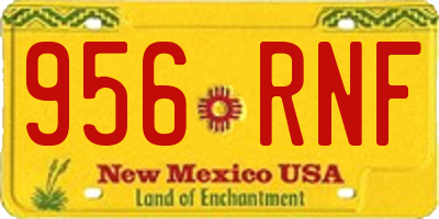 NM license plate 956RNF