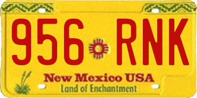 NM license plate 956RNK