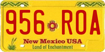 NM license plate 956ROA