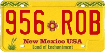NM license plate 956ROB