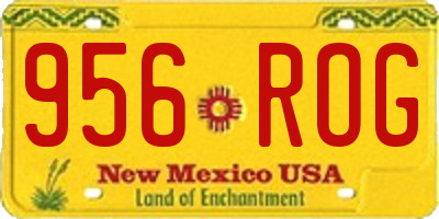 NM license plate 956ROG