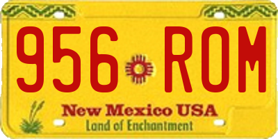 NM license plate 956ROM