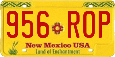 NM license plate 956ROP