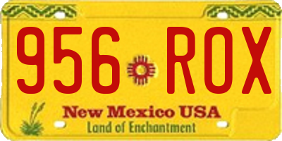 NM license plate 956ROX