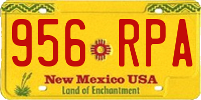 NM license plate 956RPA