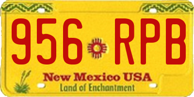 NM license plate 956RPB