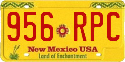 NM license plate 956RPC