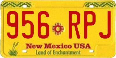 NM license plate 956RPJ