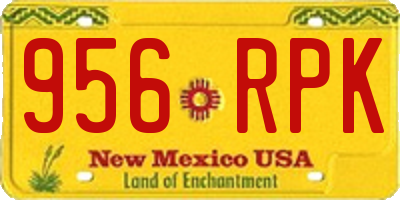 NM license plate 956RPK
