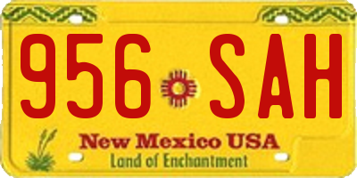 NM license plate 956SAH
