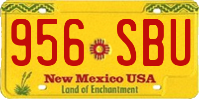 NM license plate 956SBU