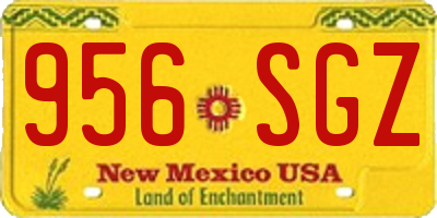 NM license plate 956SGZ