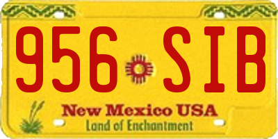 NM license plate 956SIB