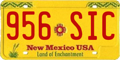 NM license plate 956SIC