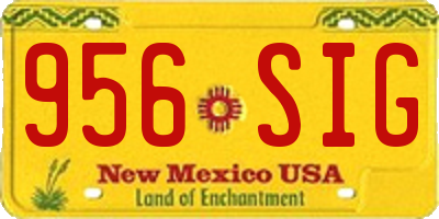 NM license plate 956SIG