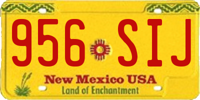 NM license plate 956SIJ