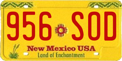 NM license plate 956SOD