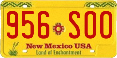 NM license plate 956SOO