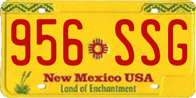 NM license plate 956SSG