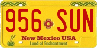 NM license plate 956SUN