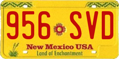 NM license plate 956SVD