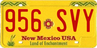 NM license plate 956SVY