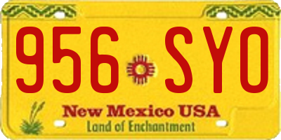 NM license plate 956SYO