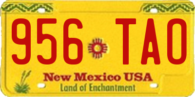 NM license plate 956TAO