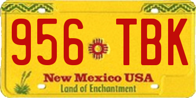 NM license plate 956TBK
